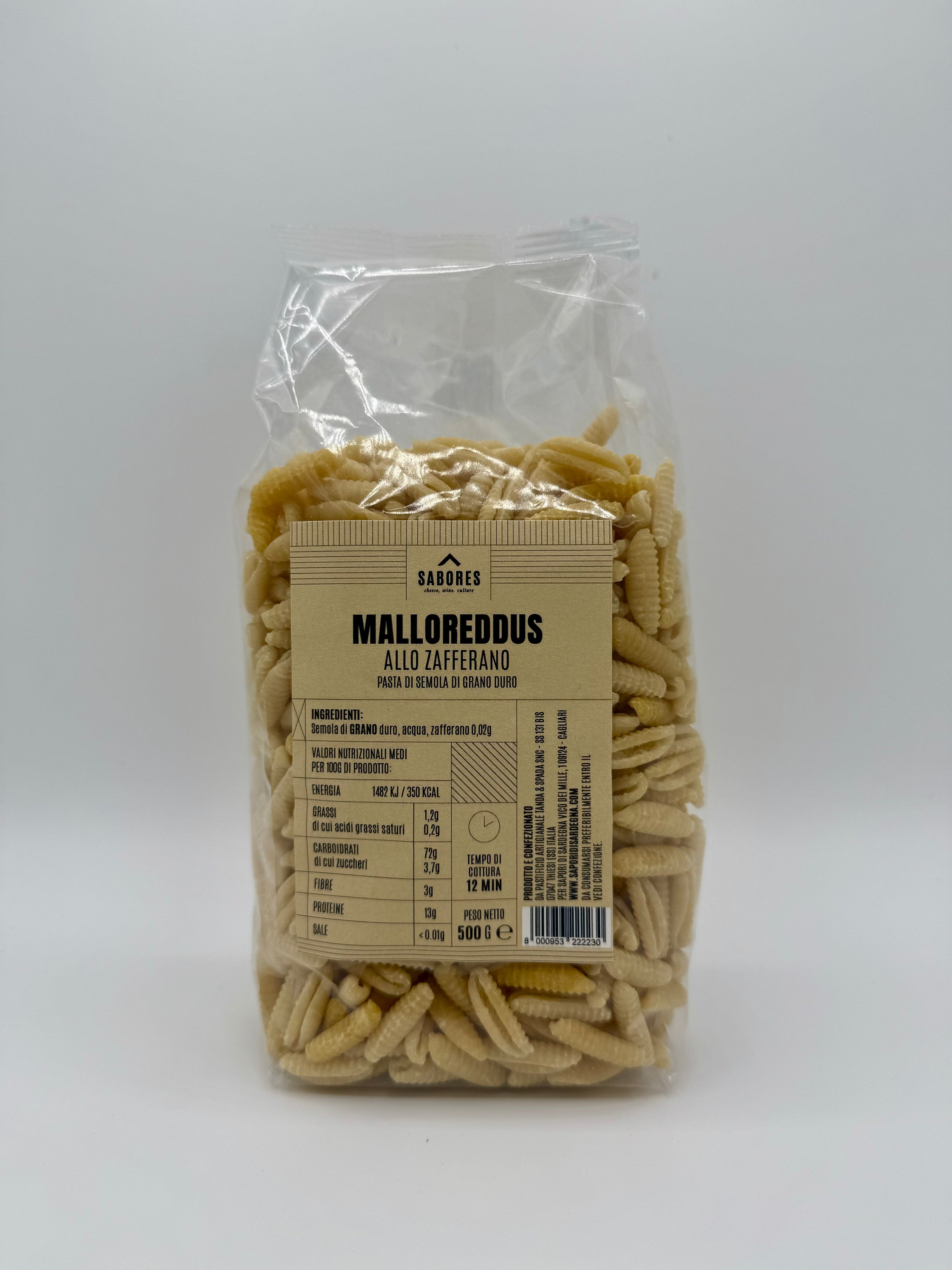 Malloreddus zafferano Sabores